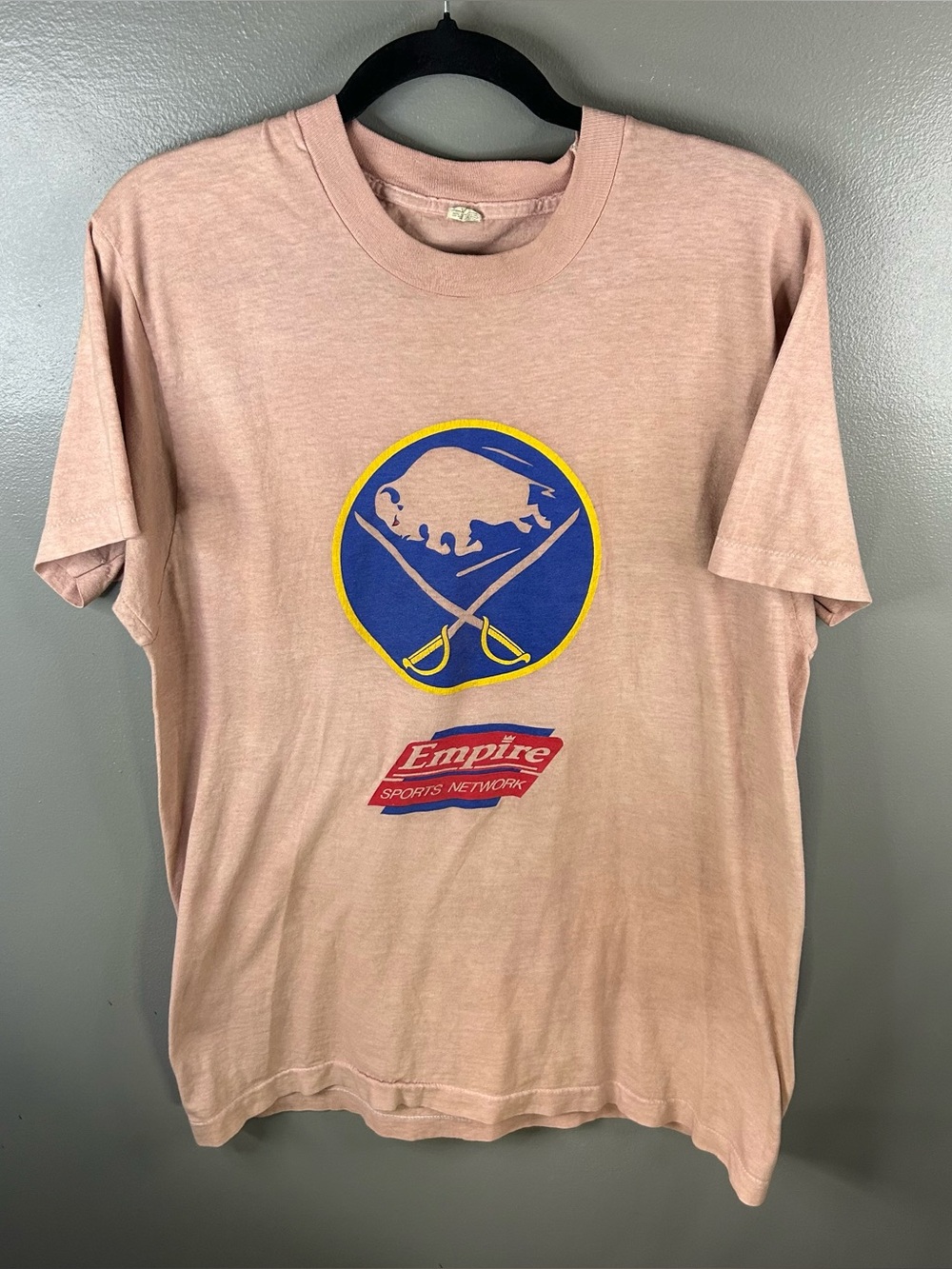 Vintage 90s Buffalo Sabres NHL Screen Stars Empire Sport Slamon Shirt Size Large